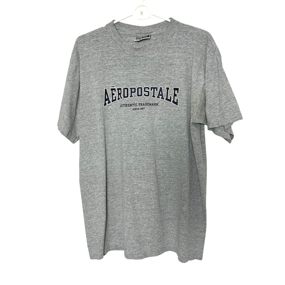 Aeropostale Other - Vintage Y2K Aeropostale T-Shirt Mens L Gray Graphic Tee 90s grunge streetwear‎